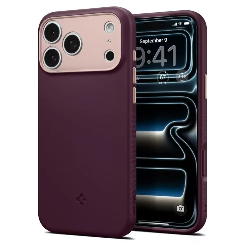 Spigen Nano Pop Mag custodia MagSafe per iPhone 18 Pro Max / 17 Pro Max – Burgundy Bean