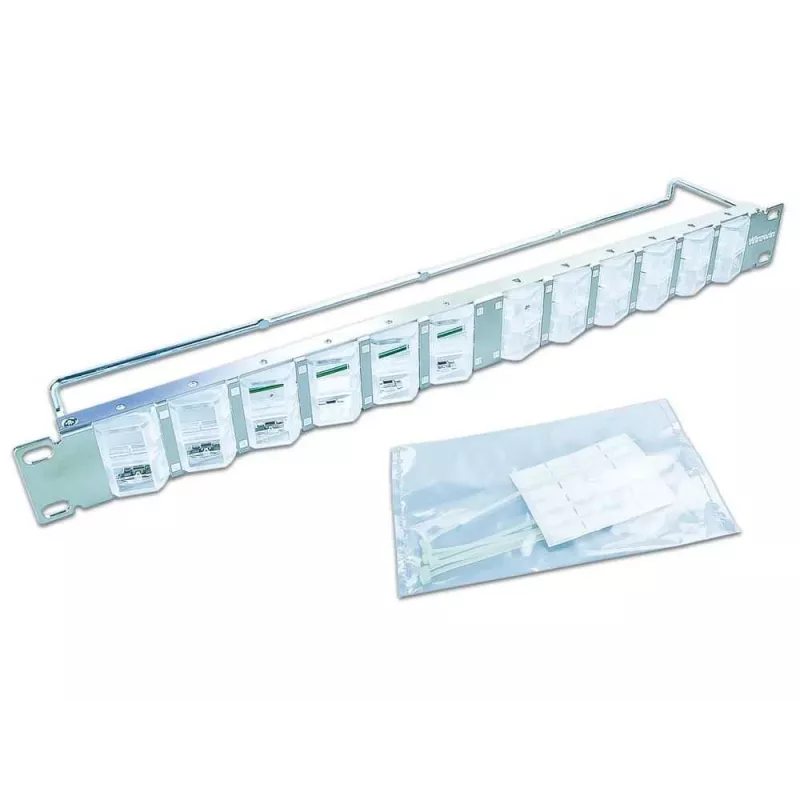 Wirewin pannello cieco modulare Keystone 24 porte di alta qualità, sistema Keystone regolabile a 0° o 45° (WKS PANEL 24 DYN ANG)
