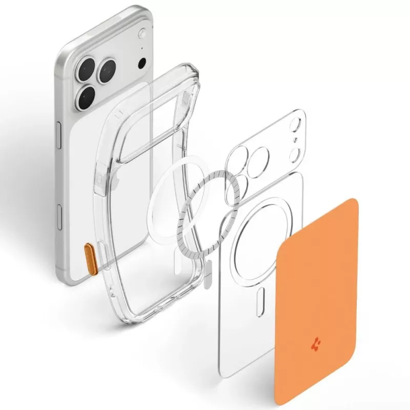 SPIGEN Ultra Hybrid T MagSafe iPhone 17 Pro / 18 Pro arancione lucido