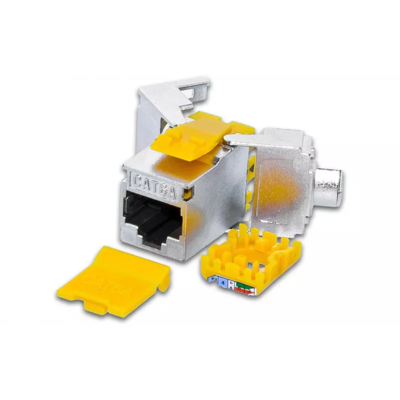 Wirewin WKS JACK KAT6A SLIM 12 modulo keystone schermato Cat6A 10 Gigabit Ethernet, confezione da 12