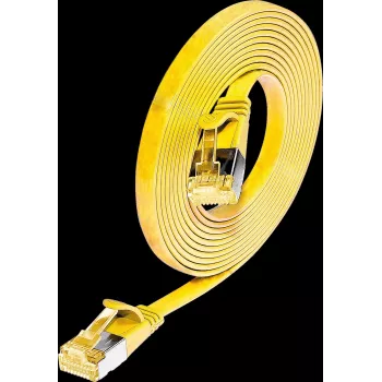 Wirewin cavo patch Ethernet slim Cat6A U/FTP piatto giallo 1 m 10Gbps PKW-STP-SLIM-K6A 1.0 GE
