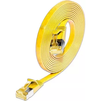 Wirewin cavo patch Ethernet slim Cat6A U/FTP piatto giallo 1 m 10Gbps PKW-STP-SLIM-K6A 1.0 GE