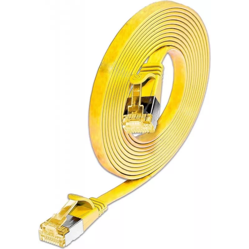 Wirewin cavo patch Ethernet slim Cat6A U/FTP piatto giallo 1 m 10Gbps PKW-STP-SLIM-K6A 1.0 GE