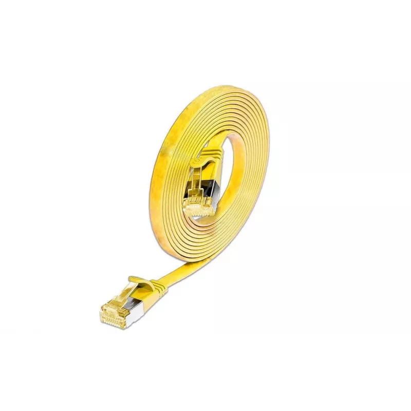 Wirewin cavo patch Ethernet slim Cat6A U/FTP piatto giallo 1 m 10Gbps PKW-STP-SLIM-K6A 1.0 GE