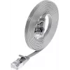 Wirewin Cavo patch Slim Cat.6 STP PIMF 0,1 m grigio PKW-STP-SLIM-KAT6 0.1