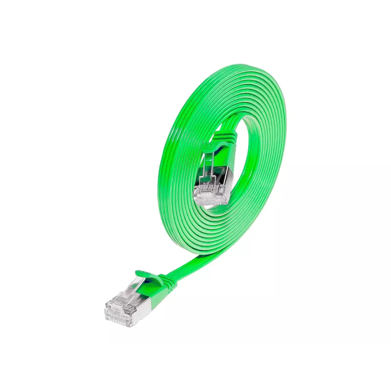 Wirewin Cavo patch Slim Cat.6, STP (PIMF), 0,1 m, verde PKW-STP-SLIM-KAT6 0.1 GN