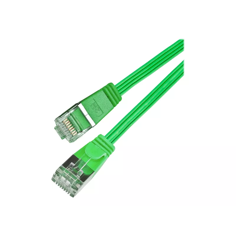 Wirewin Cavo patch Slim Cat.6, STP (PIMF), 0,1 m, verde PKW-STP-SLIM-KAT6 0.1 GN