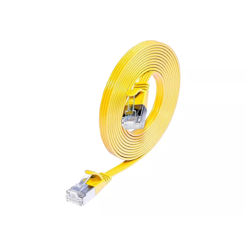 Wirewin Cavo patch Slim Cat.6, STP(PIMF), 0,75 m, giallo (PKW-STP-SLIM-KAT6 0.75 GE)