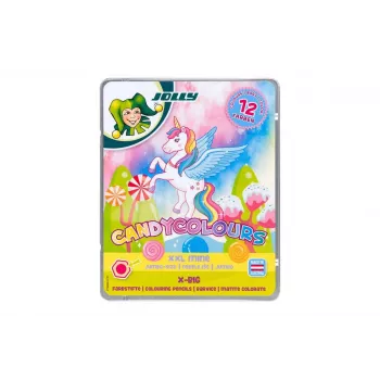 JOLLY X-BIG CANDYCOLOURS matite colorate, colori misti, 12 pezzi (3099-0137)