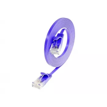 Wirewin Triotronik Cavo patch Cat6 U/UTP, 3 m, RJ45 su RJ45, connettore a connettore, rame, viola PKW-SLIM-KAT6 3.0 VT
