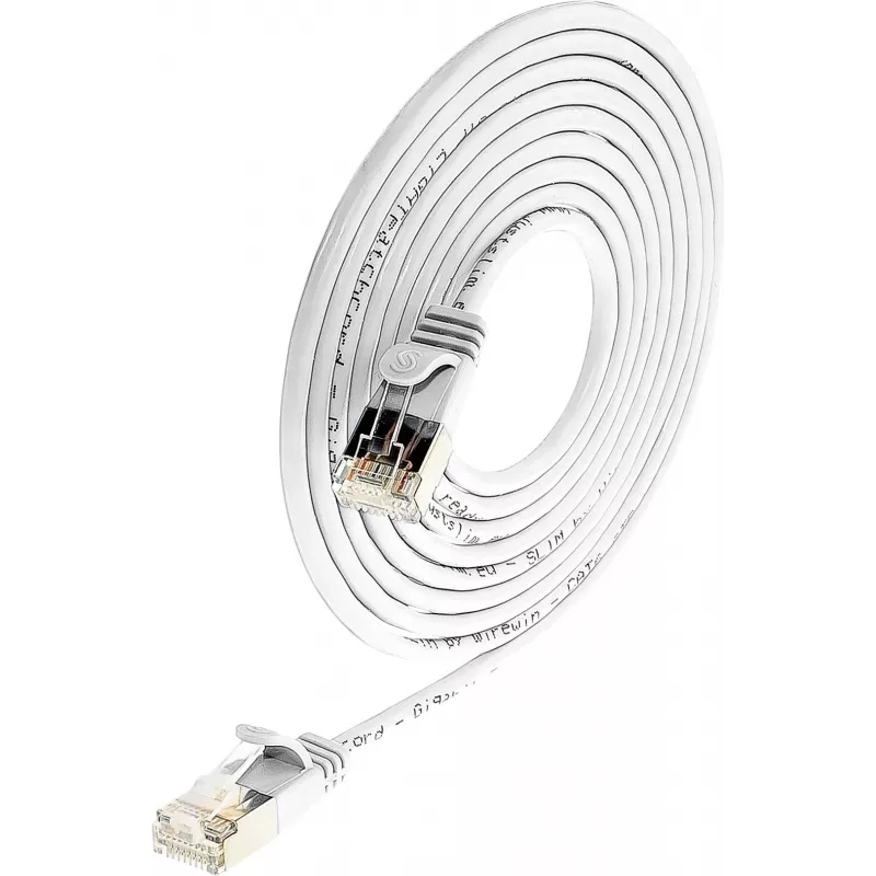 Wirewin SLIM SL6 015 WS - cavo Cat.6 Slim-Light, U/FTP, 0,15 m, bianco (PKW-LIGHT-STP-K6 0.15 WS)