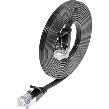 Wirewin SLIM S6 1,5 m Cat.6 cavo patch slim STP PIMF nero PKW-STP-SLIM-KAT6 1.5 SW