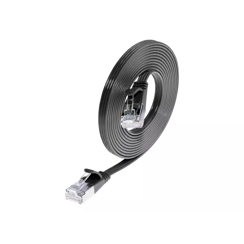 Wirewin Triotronik PKW-STP-SLIM-KAT6 20.0 SW - 20 m Cat6 cavo patch Ethernet slim U/FTP, nero