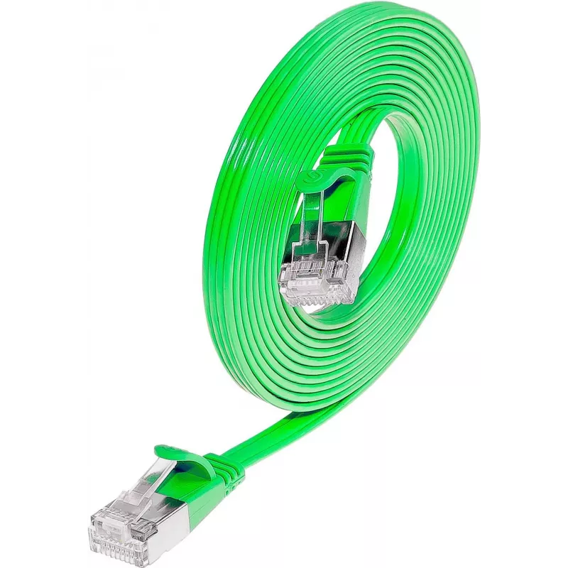 Wirewin Triotronik Cavo patch Slim Cat6 U/FTP 3 m verde PKW-STP-SLIM-KAT6 3.0 GN