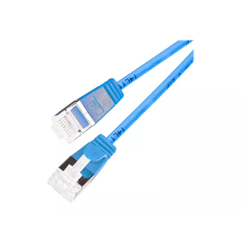 Wirewin Light cavo patch rotondo U/FTP Cat 6a blu 0,1 m slim PKW-LIGHT-STP-K6A 0.1 BL