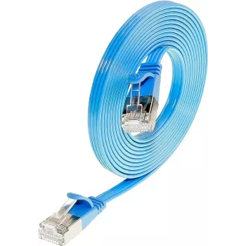 Wirewin Triotronik cavo patch Ethernet Cat6 U/FTP slim, 0,75 m, connettore RJ45 maschio a maschio, blu PKW-STP-SLIM-KAT6 0.75 BL