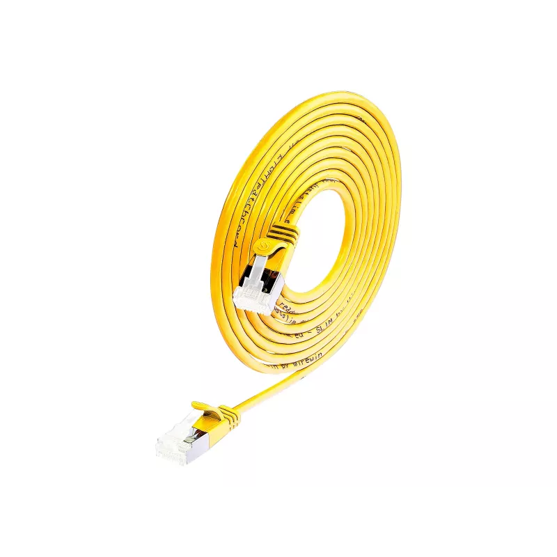 Wirewin cavo patch Ethernet Cat 6a U/FTP slim, giallo, 0,5 m PKW-LIGHT-STP-K6A 0.5 GE