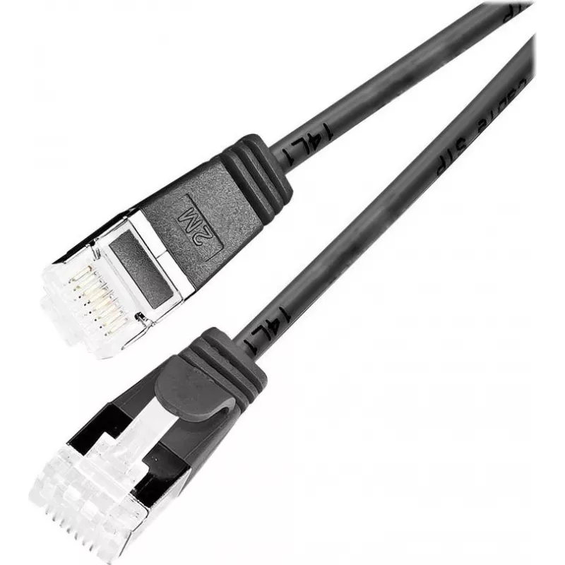 Wirewin Cavo patch slim U/FTP Cat 6a nero 7,0 m PKW-LIGHT-STP-K6A 7.0 SW