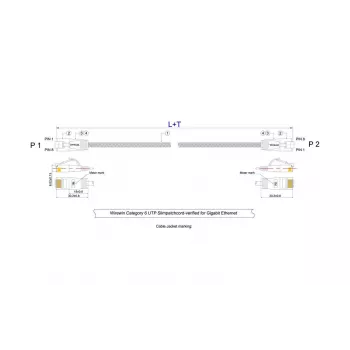 Wirewin Triotronik Cavo patch Cat6 U/UTP 0,5m grigio PKW-TOUGH-K6 0.5