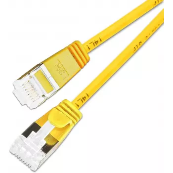 Wirewin SLIM KAT6A 10 Gigabit cavo patch Light, 0,25 m, U/FTP, Ø 3,8 mm, giallo, confezione da 50 (SLIM-LS-K6A 0.25 YE 50)