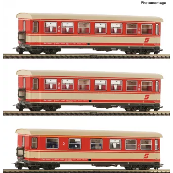 Roco 6240004 H0e set 3 pezzi carrozze passeggeri ÖBB