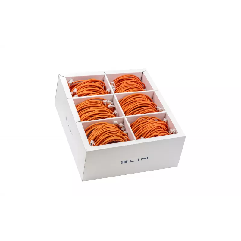 Wirewin SLIM-LS-K6A 2.0 OR 60 cavo patch Ethernet Slim Cat.6A U/FTP, 2 m, arancione, confezione da 60