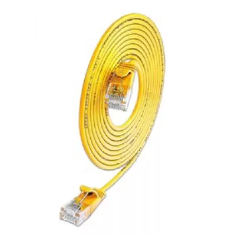 Wirewin SLIM KAT6A cavo patch Light 10 Gigabit, U/UTP, Ø 3,6 mm, giallo, 0,1 m SLIM-L-UU-K6A 0.1 YE
