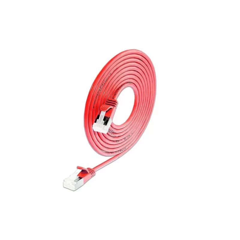 Wirewin cavo patch light tondo U/FTP Cat 6a rosso 2,0m slim flessibile PoE (PKW-LIGHT-STP-K6A 2.0 RT)