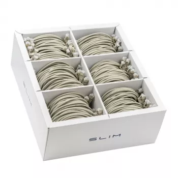 Wirewin SLIM KAT6A 10 Gigabit cavo patch light, 0,5 m, U/FTP, Ø 3,8 mm, grigio, confezione da 90 (SLIM-LS-K6A 0.5 90)