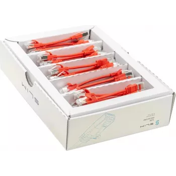 Wirewin SLIM-LS-K6A 0.1 RD 50 Cat6a U/FTP cavo patch Ethernet slim, 0,1m, rosso, confezione da 50
