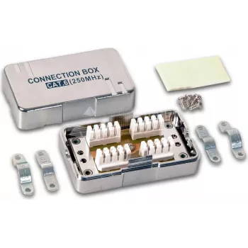 Wirewin CB KAT6 STP presa di rete schermata, 2x RJ45, montaggio a parete, grigio