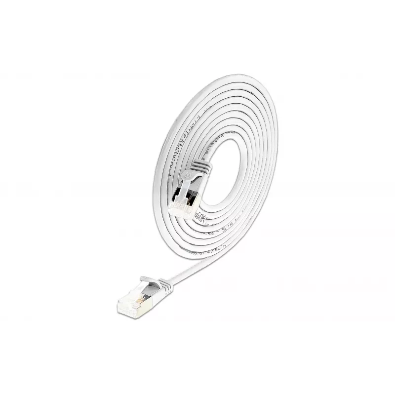Wirewin SLIM-LS-K6A 3.0 WT 36 - Cavo patch Ethernet Slim Cat6A, 3 m, U/FTP, bianco, confezione da 36