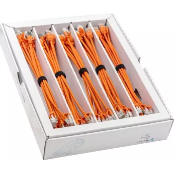 Wirewin SLIM-LS-K6A 0,15 OR 50 Cavo patch Ethernet Slim Cat6A, 0,15 m, U/FTP, arancione, confezione da 50