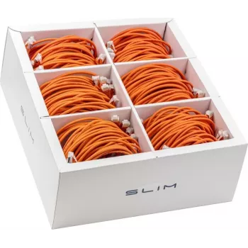 Wirewin SLIM-LS-K6A 1.0 OR 90 Cavo patch Ethernet Slim Cat.6A U/FTP, 1,0 m, arancione, confezione da 90