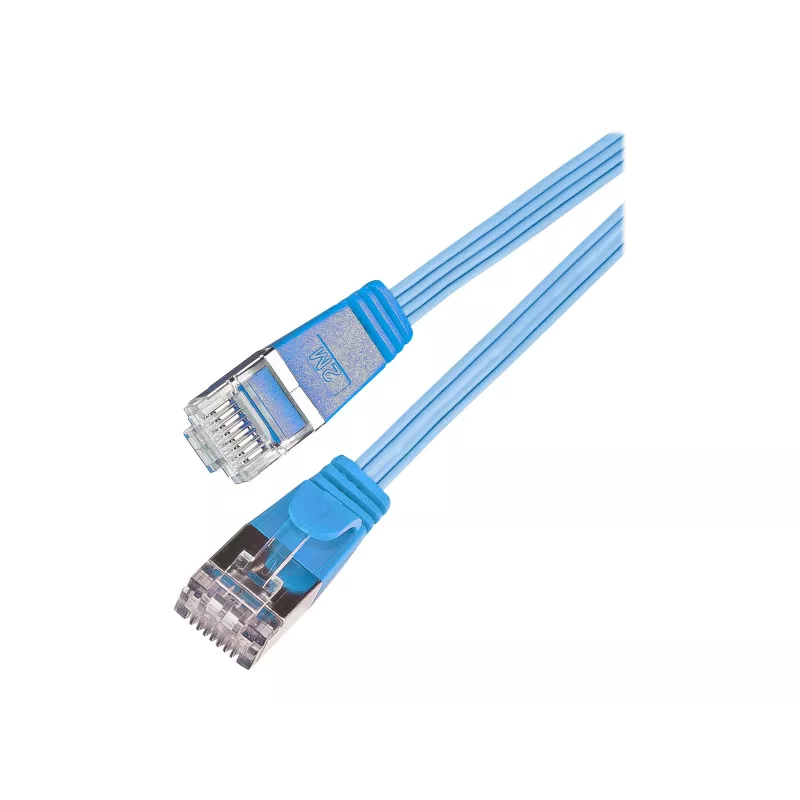 Wirewin Triotronik 0,15m Cat6 U/FTP cavo patch Ethernet slim, connettore RJ45 maschio a maschio, blu PKW-STP-SLIM-KAT6 0.15 BL