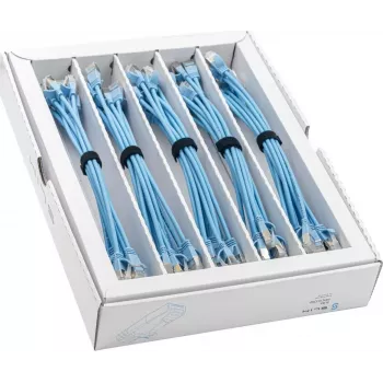 Wirewin SLIM-LS-K6A 0.25 BL 50 Cat.6A U/FTP cavo patch Ethernet slim, 0,25m, blu, confezione da 50