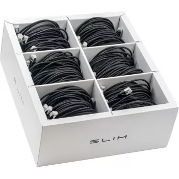 Wirewin SLIM-LS-K6A 1.0 BK 90 Cat6A U/FTP cavo patch Ethernet slim, 1,0 m, nero, confezione da 90