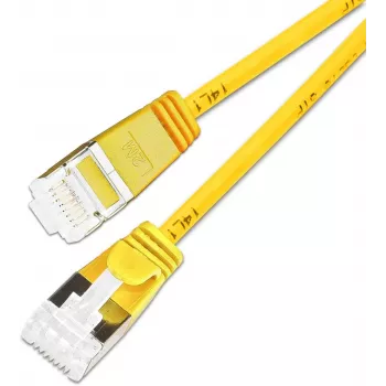 Wirewin SLIM KAT6A 10 Gigabit Light cavo patch, U/FTP, Ø 3,8 mm, giallo, 0,15 m (PKW-LIGHT-STP-K6A 0.15 GE)