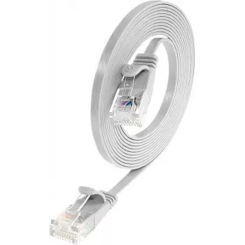 Wirewin Triotronik PKW-SLIM-KAT6 1.5 WS cavo patch Ethernet slim Cat6 U/UTP, connettore RJ-45 maschio a maschio, bianco, 1,5 m
