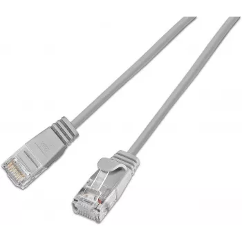 Wirewin SLIM KAT6A 10 Gigabit Light cavo patch rotondo, U/UTP, Ø 3,6 mm, grigio (SLIM-L-UU-K6A 0.1)