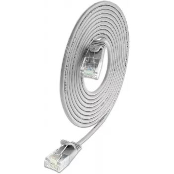 Wirewin SLIM KAT6A 10 Gigabit Light cavo patch rotondo, U/UTP, Ø 3,6 mm, grigio (SLIM-L-UU-K6A 0.1)