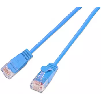 Wirewin SLIM Cat6a 10 Gigabit U/UTP cavo patch, 0,15 m, blu SLIM-L-UU-K6A 0.15 BL