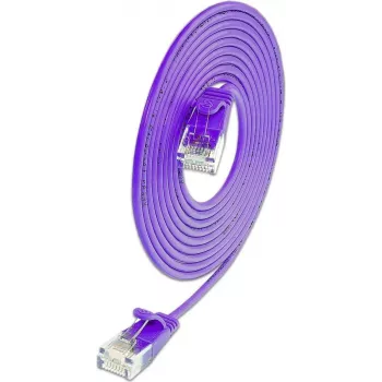 Wirewin SLIM KAT6A 10 Gigabit Light cavo patch, U/UTP, Ø 3,6 mm, viola, 0,15 m (SLIM-L-UU-K6A 0.15 VT)