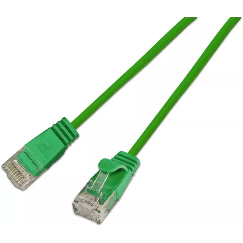 Wirewin SLIM KAT6A 10 Gigabit Light cavo patch rotondo, U/UTP, Ø 3,6 mm, verde (SLIM-L-UU-K6A 0.15 GN)
