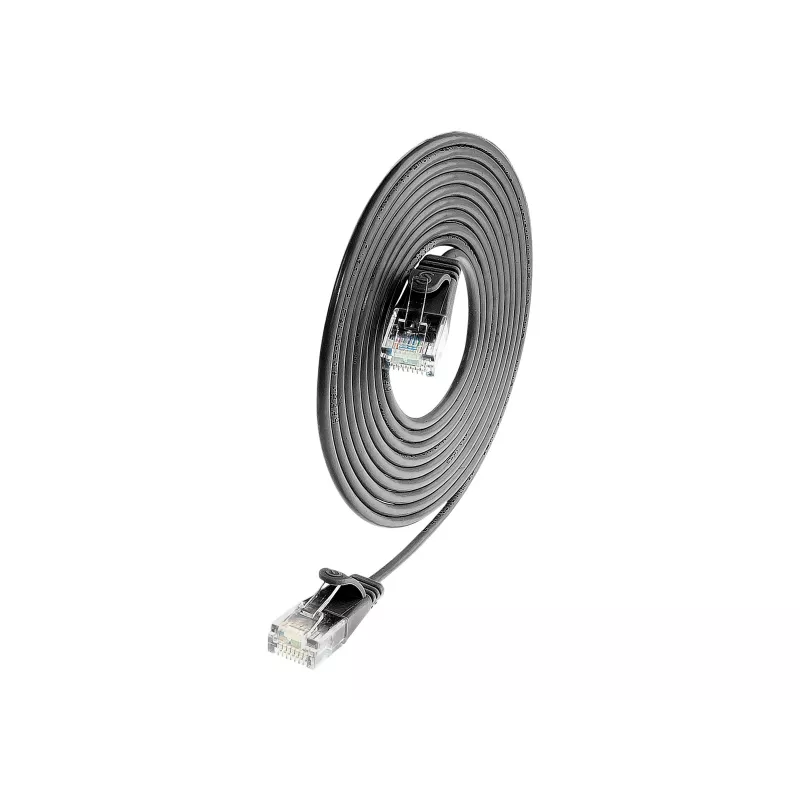 Wirewin SLIM UL6 2 SW - cavo SLIM-Light Cat.6, U/UTP, 2,0 m, nero (PKW-LIGHT-K6 2.0 SW)