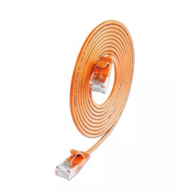 Wirewin SLIM KAT6A 10 Gigabit Light cavo patch rotondo, U/UTP, Ø 3,6 mm, arancione (SLIM-L-UU-K6A 1.5 OR)