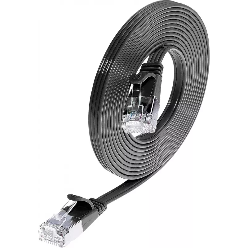 Wirewin SLIM KAT6 cavo patch slim, U/FTP, piatto, nero, 0,75 m PKW-STP-SLIM-KAT6 0.75 SW