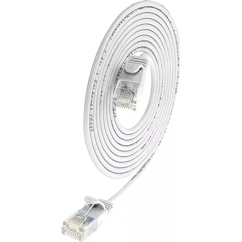 Wirewin SLIM UL6 3 WS - cavo Cat.6 Slim-Light, U/UTP, 3,0 m, bianco (PKW-LIGHT-K6 3.0 WS)