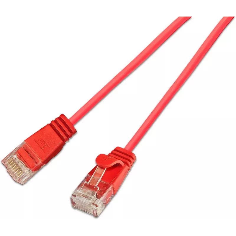 Wirewin SLIM-L-UU-K6A 1.5 RD cavo patch Ethernet slim Cat6a U/UTP, 10 Gbps, rosso, 1,5 m