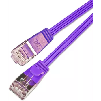 Wirewin Triotronik cavo patch Ethernet slim Cat6 U/FTP, 2m, connettore RJ45 maschio a maschio, rame, viola PKW-STP-SLIM-KAT6 2.0 VT